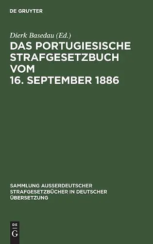 Das Portugiesische Strafgesetzbuch vom 16. September 1886 cover