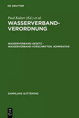 Wasserverbandverordnung cover