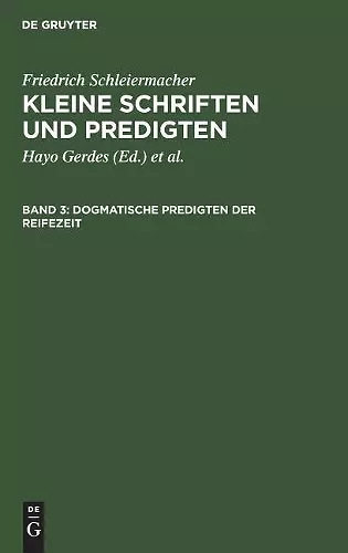 Dogmatische Predigten der Reifezeit cover