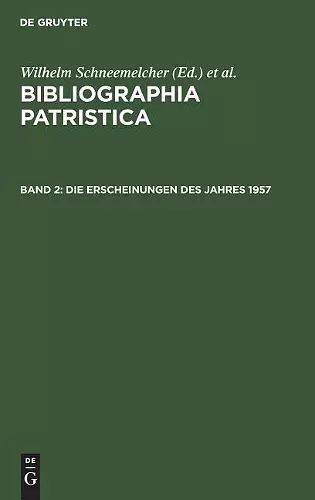 Die Erscheinungen des Jahres 1957 cover