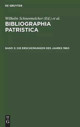 Die Erscheinungen Des Jahres 1960 cover