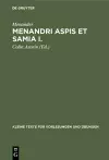 Menandri Aspis et Samia I. cover