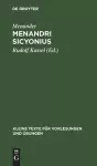 Menandri Sicyonius cover
