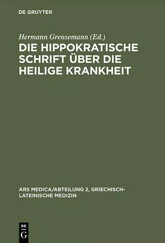 Die hippokratische Schrift Über die heilige Krankheit cover