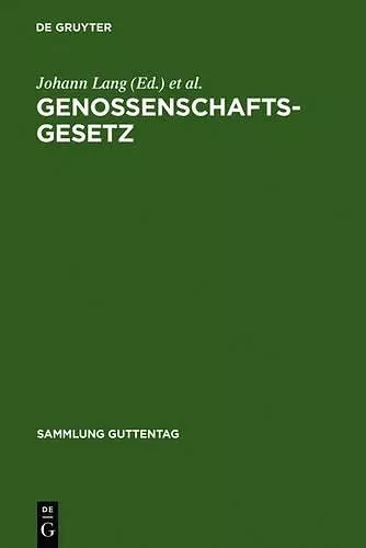 Genossenschaftsgesetz cover