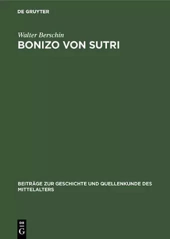 Bonizo von Sutri cover