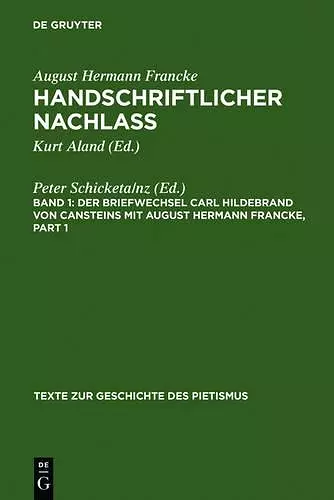 Der Briefwechsel Carl Hildebrand von Cansteins mit August Hermann Francke cover