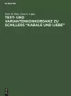 Text- Und Variantenkonkordanz Zu Schillers "Kabale Und Liebe" cover