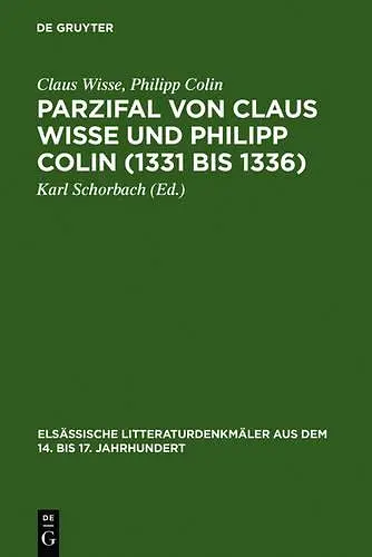Parzifal von Claus Wisse und Philipp Colin (1331 bis 1336) cover