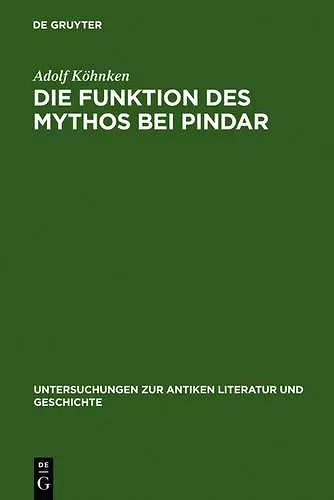 Die Funktion des Mythos bei Pindar cover