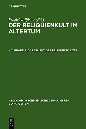 Der Reliquienkult Im Altertum cover