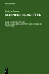 Kleinere Schriften Zur Deutschen Philologie cover