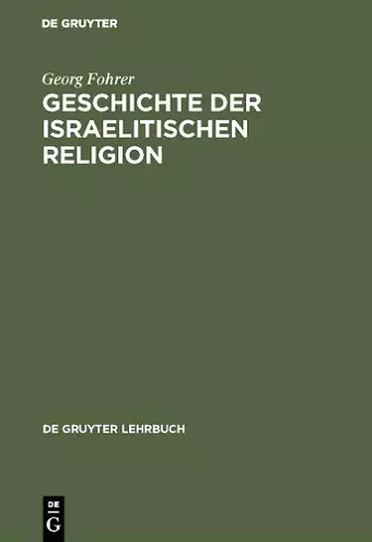 Geschichte der israelitischen Religion cover