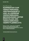 §§ 149 - 158a Vvg (Allgemeine Haftpflichtversicherung Ohne Kraftverkehrsversicherung Und Andere Pflichtversicherungen) cover