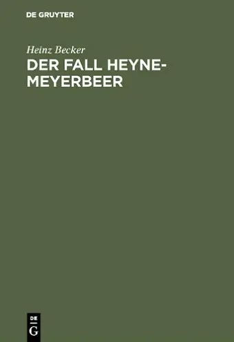 Der Fall Heyne-Meyerbeer cover