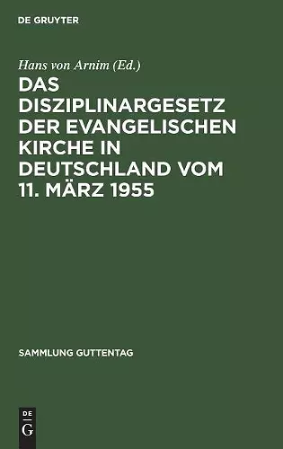 Das Disziplinargesetz der Evangelischen Kirche in Deutschland vom 11. März 1955 cover