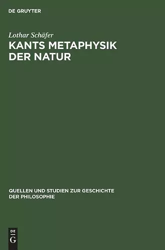 Kants Metaphysik der Natur cover