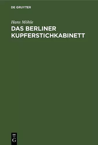 Das Berliner Kupferstichkabinett cover