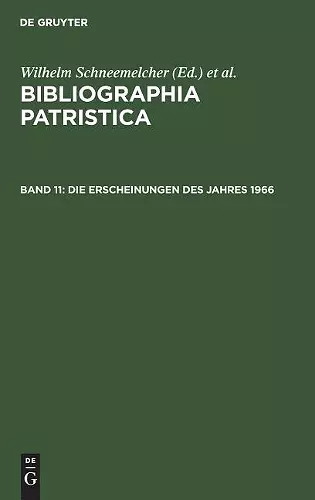 Die Erscheinungen Des Jahres 1966 cover