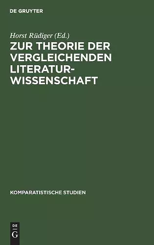 Zur Theorie der vergleichenden Literaturwissenschaft cover