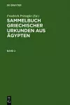 Sammelbuch Griechischer Urkunden Aus Ägypten. Band 2 cover