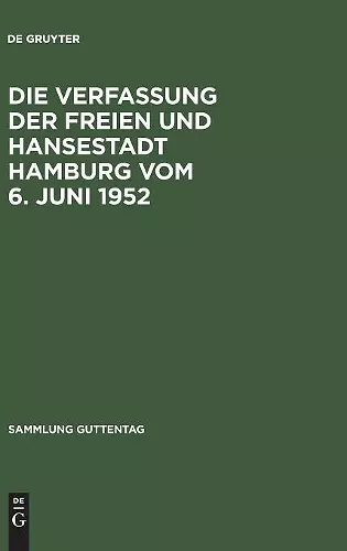 Die Verfassung Der Freien Und Hansestadt Hamburg Vom 6. Juni 1952 cover