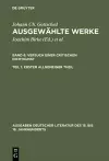 Ausgewählte Werke, Bd 6/Tl 1, Erster allgemeiner Theil cover