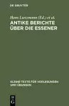 Antike Berichte Über Die Essener cover