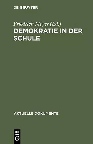 Demokratie in der Schule cover