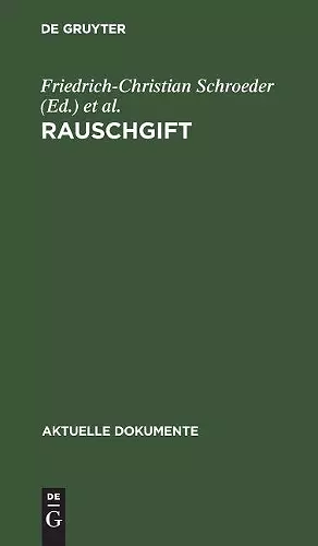 Rauschgift cover