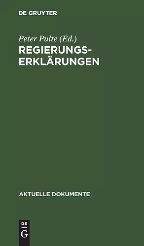 Regierungserklärungen cover