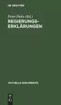 Regierungserklärungen cover