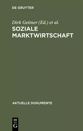 Soziale Marktwirtschaft cover