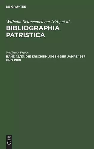 Die Erscheinungen Der Jahre 1967 Und 1968 cover