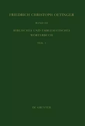 Biblisches und emblematisches Wörterbuch cover