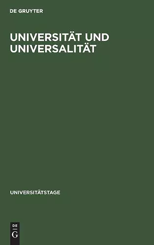 Universität und Universalität cover