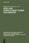 Idee und Wirklichkeit einer Universität cover