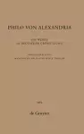 Philo Von Alexandria: Die Werke in Deutscher Übersetzung. Band 6 cover