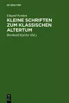 Kleine Schriften Zum Klassischen Altertum cover