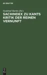 Sachindex Zu Kants Kritik Der Reinen Vernunft cover