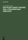 Entwurf einer Theorie des literarischen Gebildes cover