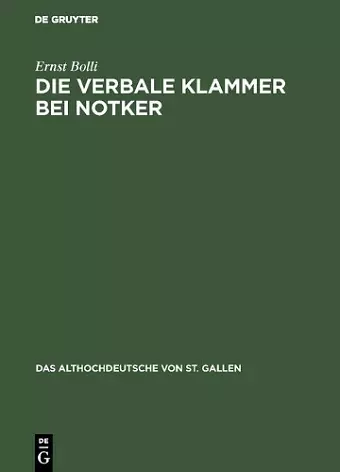 Die verbale Klammer bei Notker cover