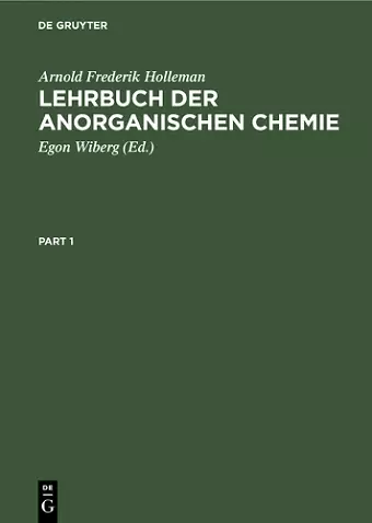 Lehrbuch Der Anorganischen Chemie cover