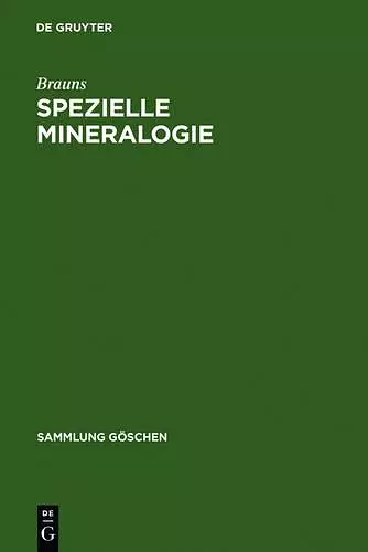 Spezielle Mineralogie cover