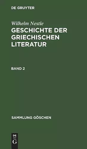 Sammlung Göschen Geschichte der griechischen Literatur cover