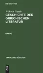 Sammlung Göschen Geschichte der griechischen Literatur cover