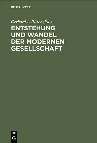 Entstehung und Wandel der modernen Gesellschaft cover