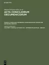 Concilii actiones VIII - Appendices Graecae - Indices cover