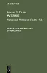 Zur Rechts- Und Sittenlehre II cover