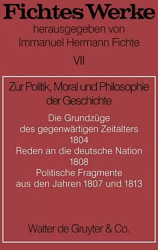 Zur Politik, Moral Und Philosophie Der Geschichte cover